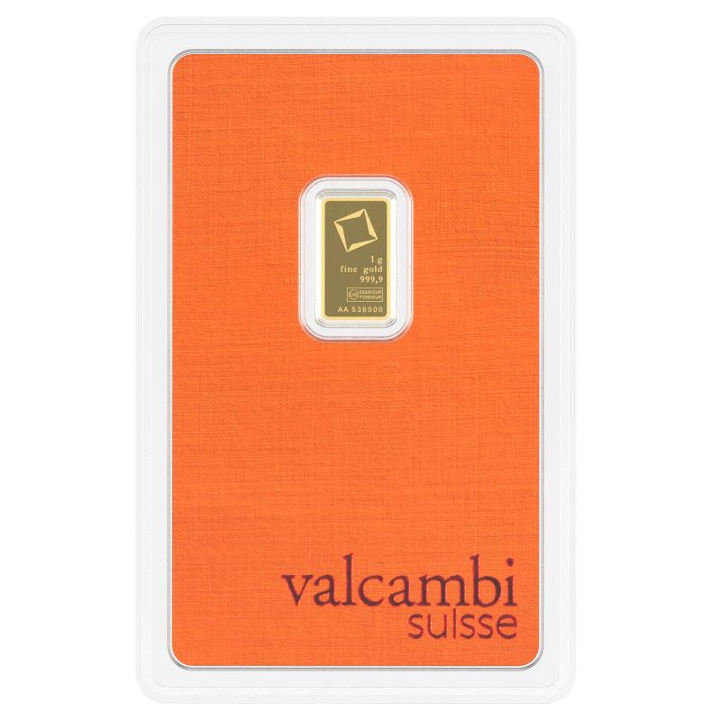 Valcambi 1 Gram .9999 Fine Gold Bar (In Assay)